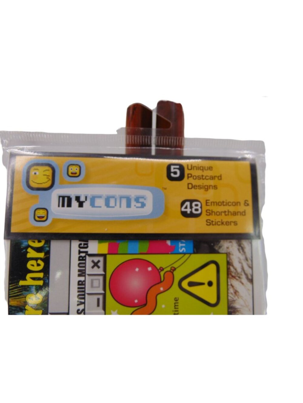 Vintage y2k 2004 Verveline MyCons Emoticon Postcards Deadstock Stickers Social - Picture 5 of 6
